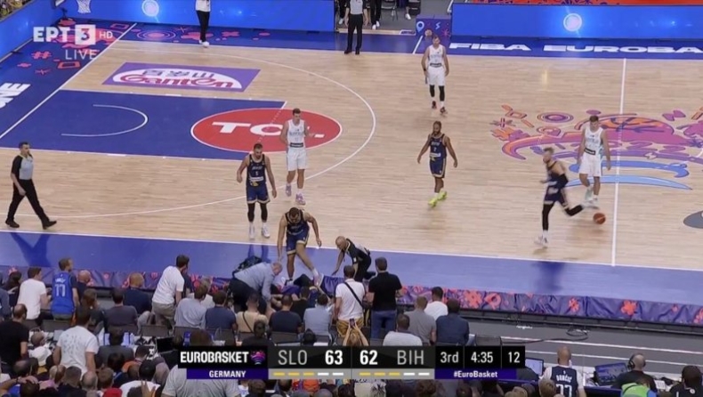 EuroBasket 2022, Σλοβενία - Λιθουανία: Άτσαλο πέσιμο για Ντόντσιτς και Τόμπι μετά το... τρακάρισμά τους (vid)