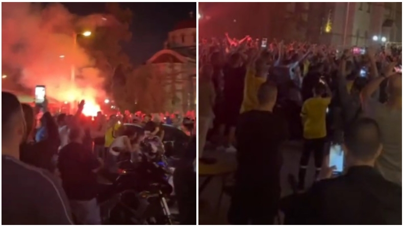AEK: «Ολονυχτία» των οπαδών στην «Αγιά Σοφιά» (vid)