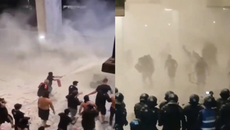 Ρουμανία: Άγρια επεισόδια οπαδών με την αστυνομία στο ντέρμπι Ντιναμό-Στεάουα (vid)