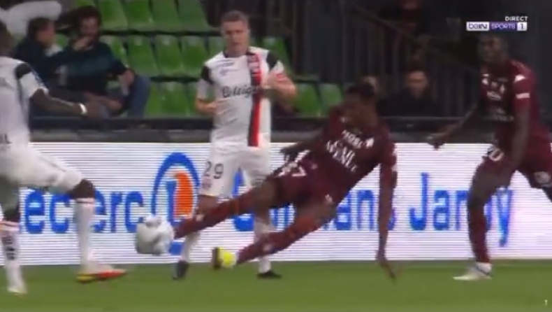 Ligue 2: «Δολοφονικό» τάκλιν από μέσο της Μετς στο ματς με την Γκινγκάμπ (vid)