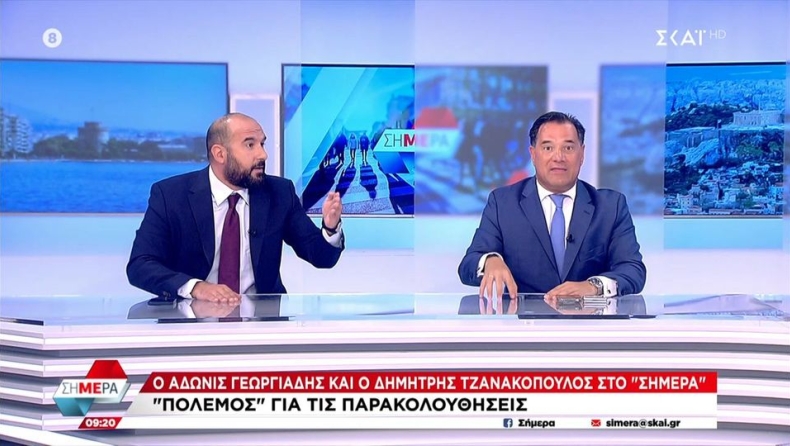 Ροντέο με Τζανακόπουλο και Άδωνι στον ΣΚΑΙ: «Είστε χουντικός, θαυμαστής του Παττακού» (vid)