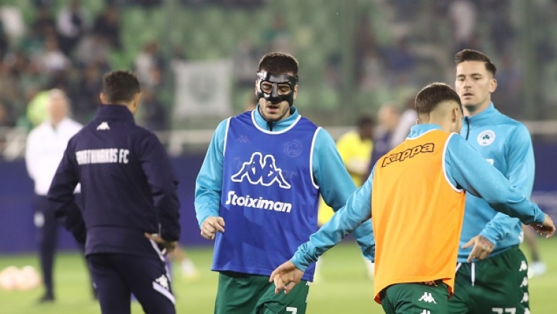 Παναθηναϊκός-Άρης: Με προστατευτική μάσκα ο Ιωαννίδης