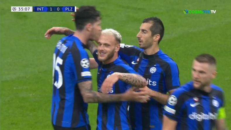 Ίντερ - Πλζεν: Τζέκο και Μιχιταριάν σκόραραν για τους «16» (vid)