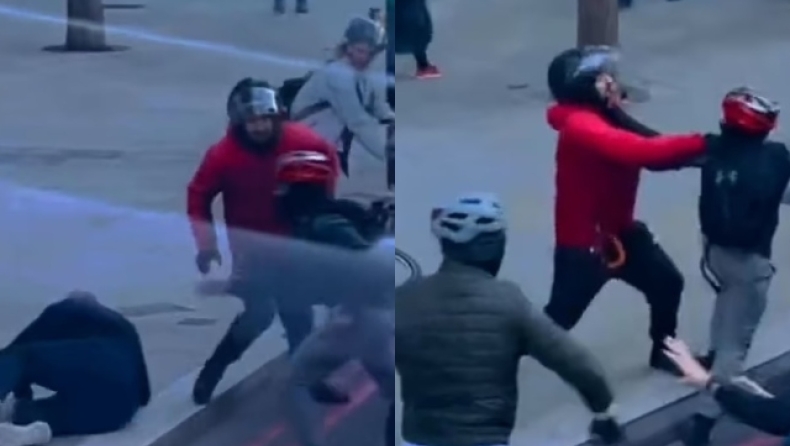 Η στιγμή που τρεις ατρόμητοι περαστικοί στο Λονδίνο ορμάνε σε κλέφτες (vid) 