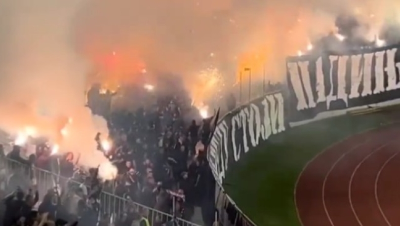 Παρτιζάν: Η φανταστική ατμόσφαιρα των Σέρβων οπαδών στο ματς με την Κολωνία (vid)