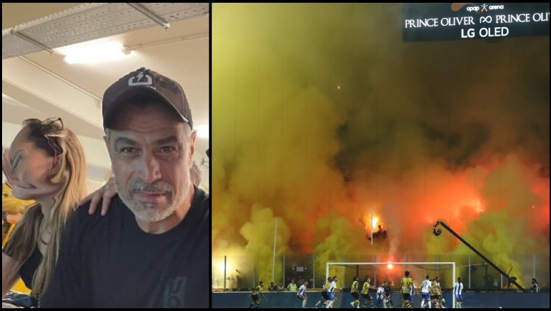 ΑΕΚ: Ο Ζήκος είδε το ματς μαζί με την Original και ανέβασε video από τα καπνογόνα (vid)