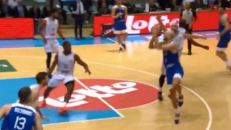 Ελλάδα - Βέλγιο: Φοβερό buzzer beater Καλάθη στο ημίχρονο (vid)