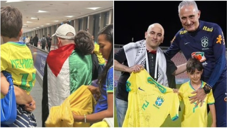 Μουντιάλ 2022, Βραζιλία: Ο Τίτε κάλεσε στην προπόνηση Παλαιστίνιο οπαδό που πήρε τον εγγονό του στις πλάτες του (vid)