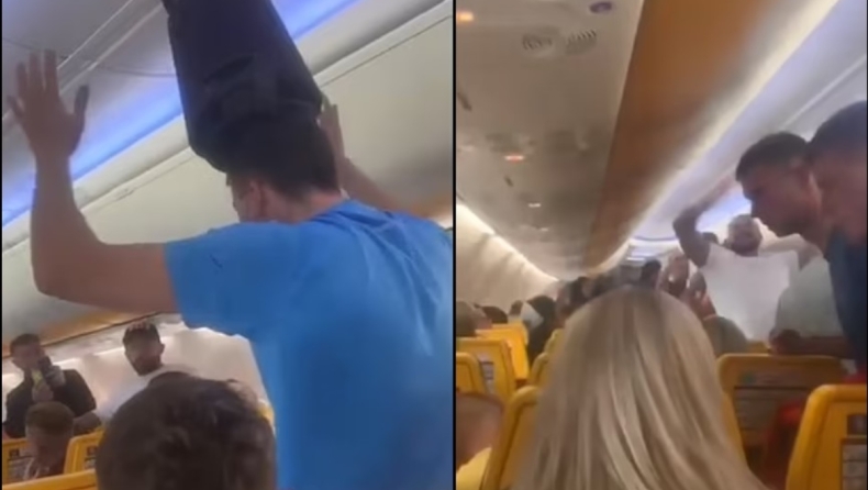 Μεθυσμένοι νέοι έκαναν άνω-κάτω πτήση στην Ίμπιζα: Έβαλαν μουσική στα ηχεία, βαρούσαν την οροφή και παρενοχλούσαν νεαρή (vid)