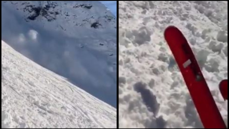 Τρομακτικό βίντεο τη στιγμή που η χιονοστιβάδα στην Αυστρία καταπλακώνει ερασιτέχνες σκιέρ