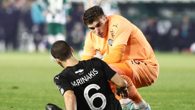 ΟΦΗ: Διάταση έσω πλαγίου συνδέσμου στο δεξί γόνατο για τον Μαρινάκη