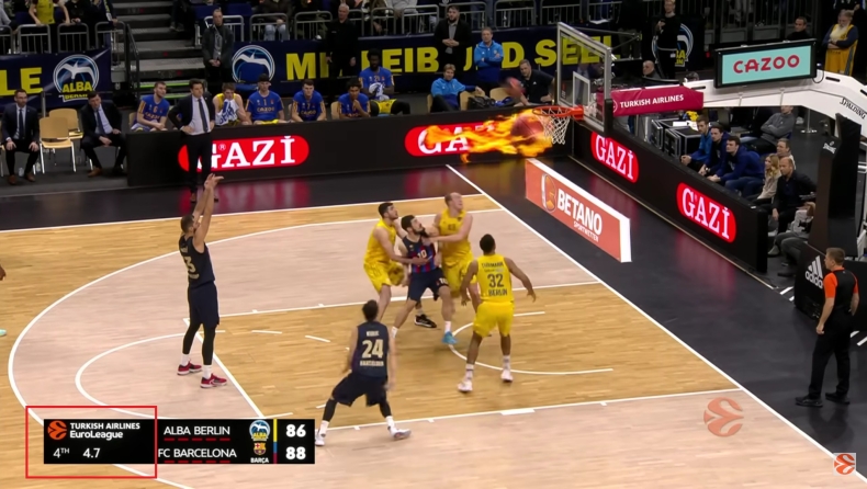 Άλμπα - Μπαρτσελόνα: Η EuroLeague παραδέχτηκε πως κόλλησε το χρονόμετρο στην τελευταία φάση της αναμέτρησης (vid)