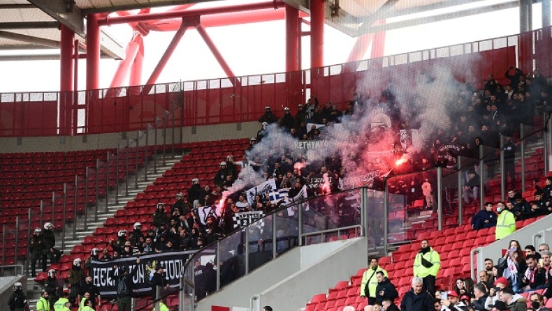 Ολυμπιακός-ΟΦΗ: Ένταση στην κερκίδα των Κρητικών