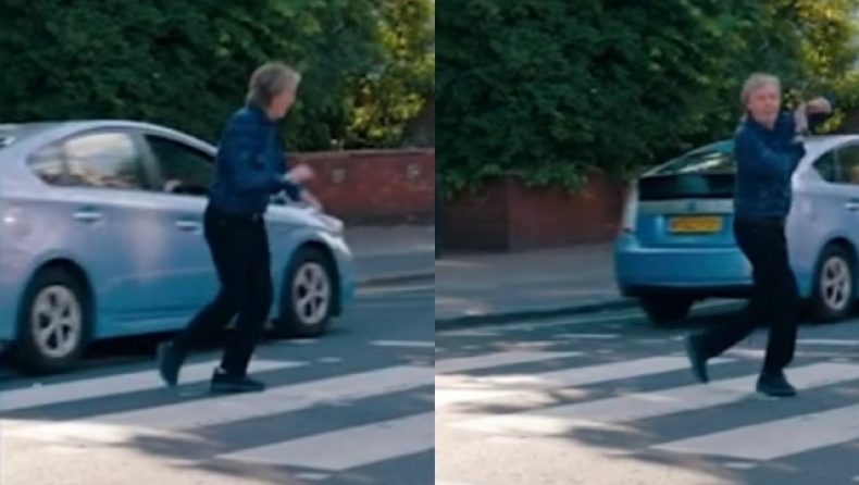 Αυτοκίνητο παραλίγο να πατήσει τον Πολ Μακάρτνεϊ στην προσπάθεια του να αναπαραστήσει την εμβληματική φωτογραφία στην Abbey Road (vid)
