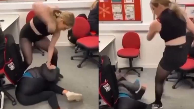 Σοκαριστικές εικόνες σε σχολείο στην Σκωτία: Χτυπούσε με μπουνιές και κλωτσιές την συμμαθήτρια της στο κεφάλι (vid) 
