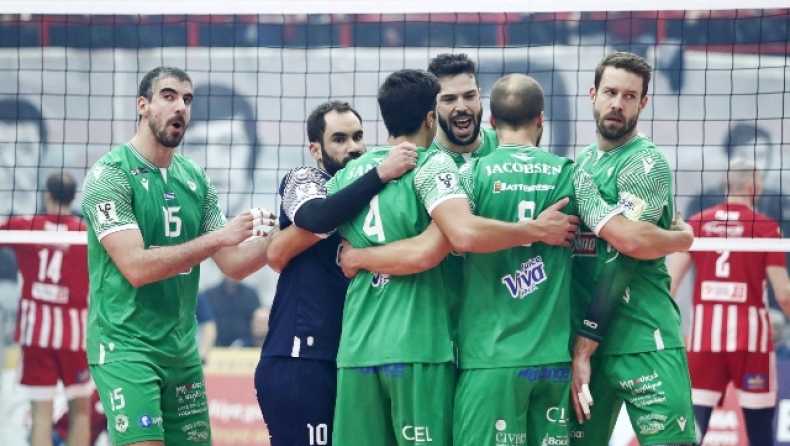  Τα highlights από το Ολυμπιακός-Παναθηναϊκός 1-3 σετ (vid) 