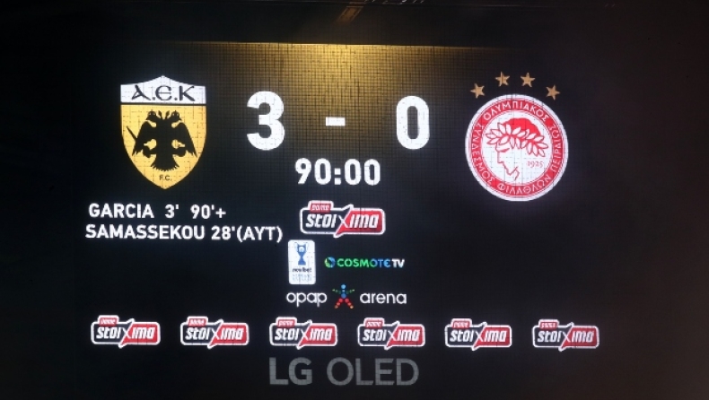  Τα highlights από το ΑΕΚ-Ολυμπιακός 3-0 (vid) 