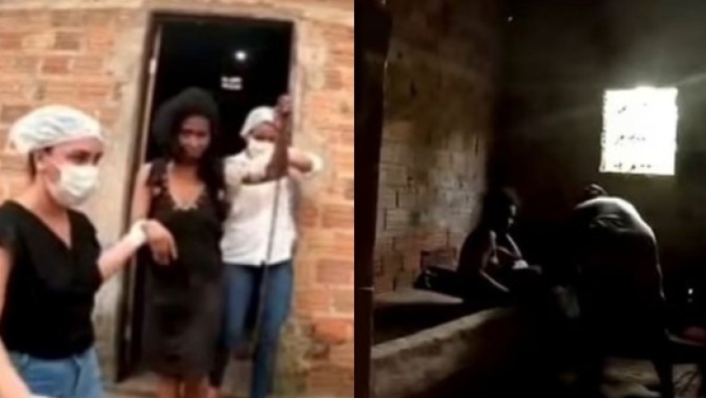 Αλυσοδεμένη γυναίκα διασώθηκε από το μεταλλικό κελί της μητέρας της όπου ήταν φυλακισμένη για 20 χρόνια (vid)