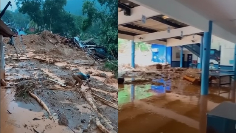  Πλημμύρες και κατολισθήσεις στη Βραζιλία μετά τις βροχοπτώσεις ρεκόρ: Δεκάδες νεκροί (vid)