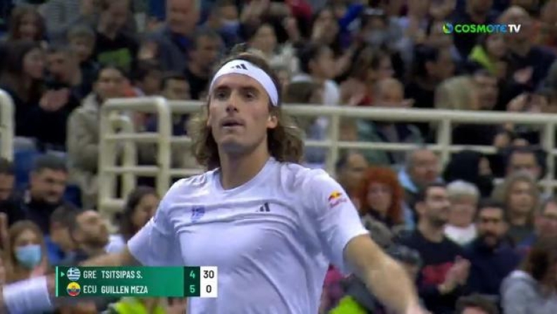 Τσιτσιπάς: Η φανταστική λόμπα που... τρέλανε το κοινό (vid)