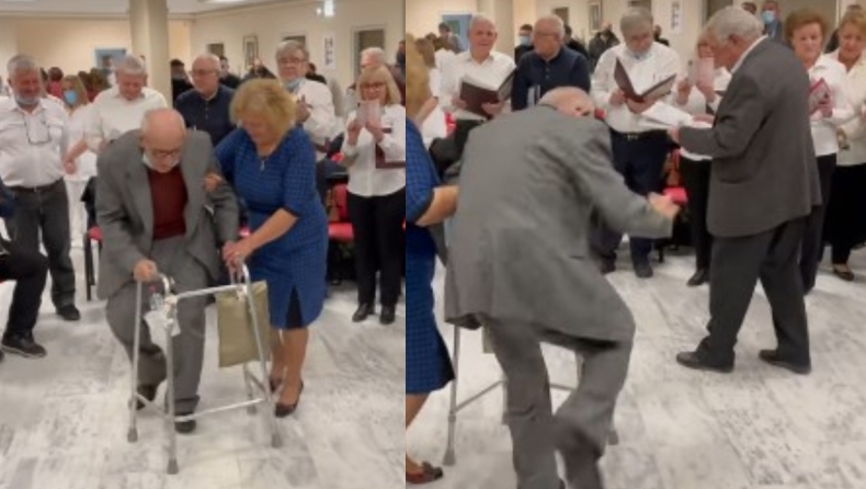  Η συγκινητική στιγμή που λεβέντης παππούς στην Αλεξανδρούπολη σηκώθηκε και χόρεψε θρακιώτικα με «Πι» (vid)