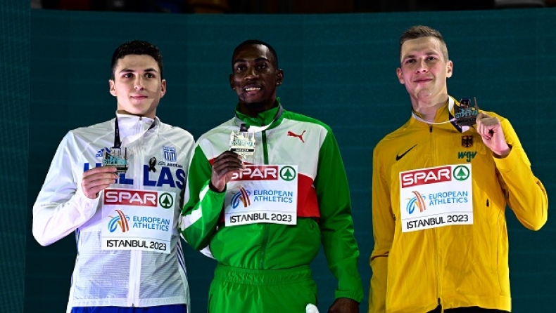 Ευρωπαϊκό πρωτάθλημα κλειστού στίβου: Η απονομή του αργυρού μεταλλίου στον Ανδρικόπουλο (vid)