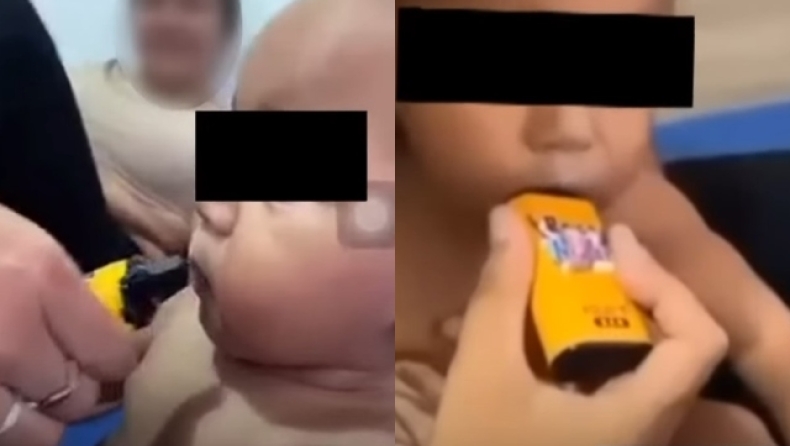 Η μητέρα που ανάγκασε το έντεκα μηνών παιδί της να κάνει ηλεκτρονικό τσιγάρο (vid) 