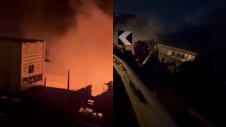 Νέο ανατριχιαστικό βίντεο-ντοκουμέντο μετά τη φονική σύγκρουση των τρένων στα Τέμπη (vid)