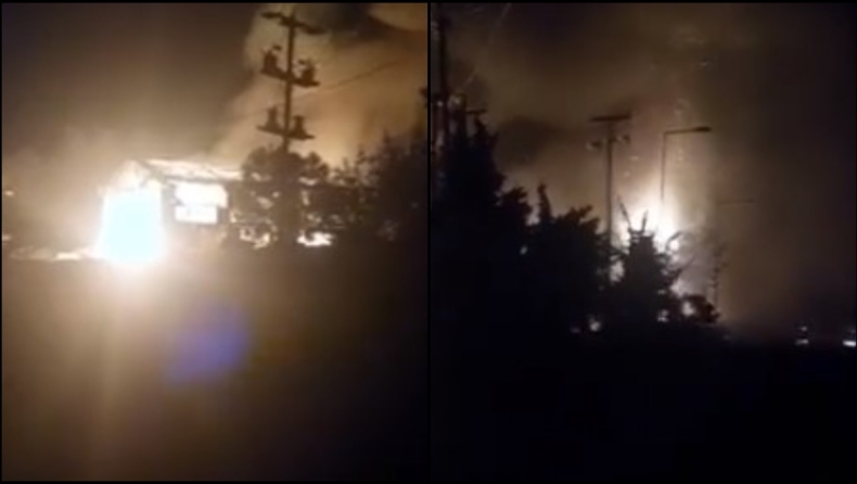 Μεγάλη φωτιά σε εργοστάσιο στο Σχηματάρι: Ισχυρές δυνάμεις της πυροσβεστικής (vid)