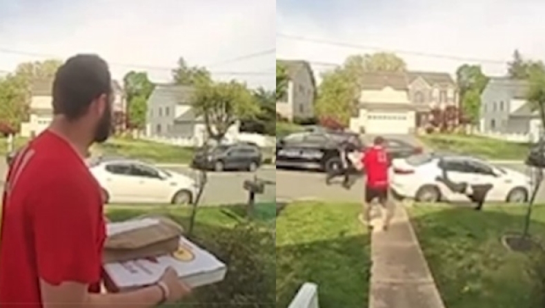 Ντελιβεράς στις ΗΠΑ έκανε... τάκλιν με τρικλοποδιά σε κλέφτη που καταδίωκε η αστυνομία (vid)