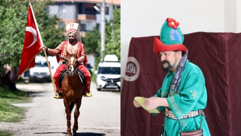 Εκλογές στην Τουρκία: Ψηφοφόροι με άλογα, παραδοσιακές στολές και ένας καουμπόι