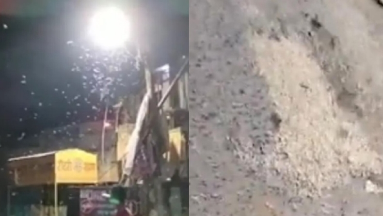 Απόκοσμο φαινόμενο στην Ινδία τρόμαξε τους πολίτες όταν άρχισε να βρέχει άσπρα σκουλήκια (vid)