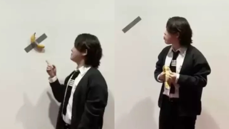 Φοιτητής έφαγε την μπανάνα από έργο του Μαουρίτσιο Κατελάν επειδή πεινούσε 