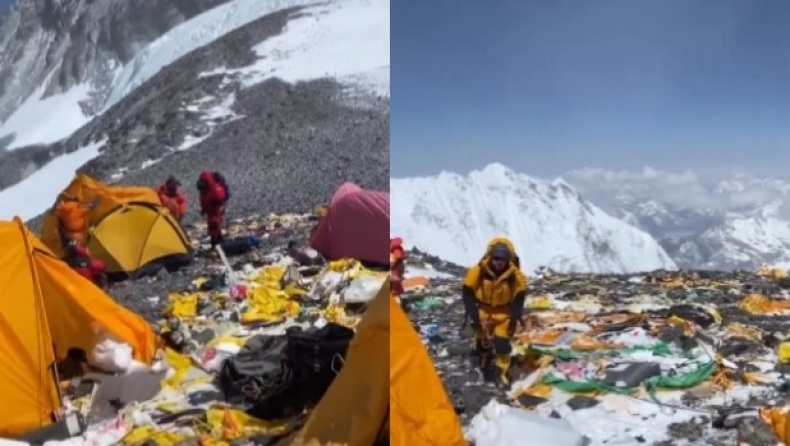 Σοκαριστικό βίντεο δείχνει την τεράστια ποσότητα σκουπιδιών που έχουν μαζευτεί στο Έβερεστ (vid)