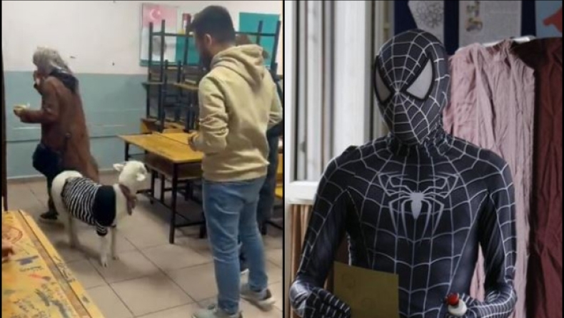 Δεν έλειψαν τα ευτράπελα στις τουρκικές εκλογές: Spiderman, αρνί και φορείο έκαναν την εμφάνισή τους (vid)