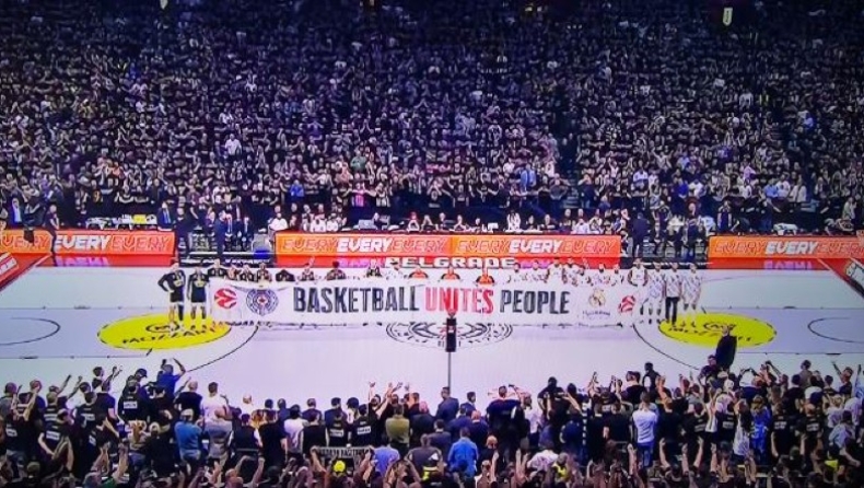 Το πανό σε Παρτίζαν και Ρεάλ