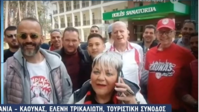 Τρελαμένος οπαδός του Ολυμπιακού στο Κάουνας: «Γυναίκα εδώ είμαι, όχι παντόφλα» (vid)