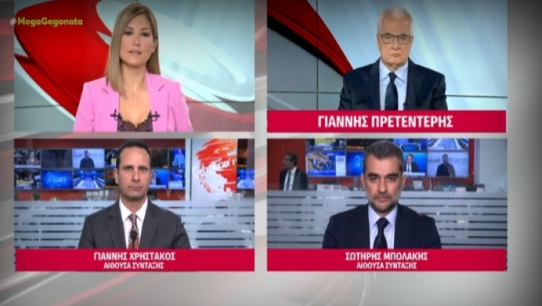 Ένταση ανάμεσα σε Τζίμα και Πρετεντέρη στον αέρα του MEGA για τις υποκλοπές: «Ναι, αλλά εσύ δεν είσαι ο πρωθυπουργός» (vid) 