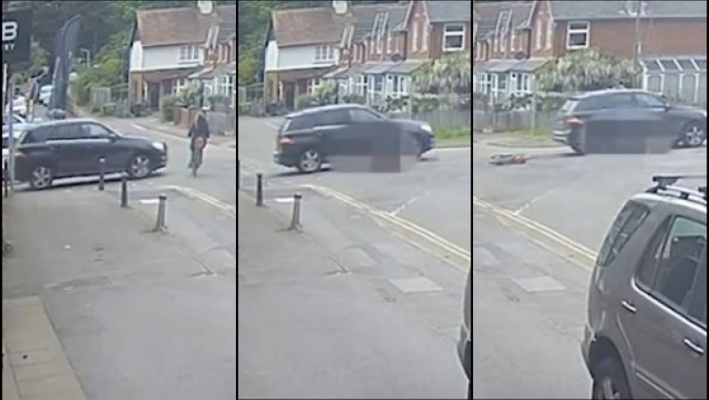 Σοκαριστικό βίντεο: Μεθυσμένος οδηγός παρασέρνει ηλικιωμένη με ποδήλατο και περνά από πάνω της