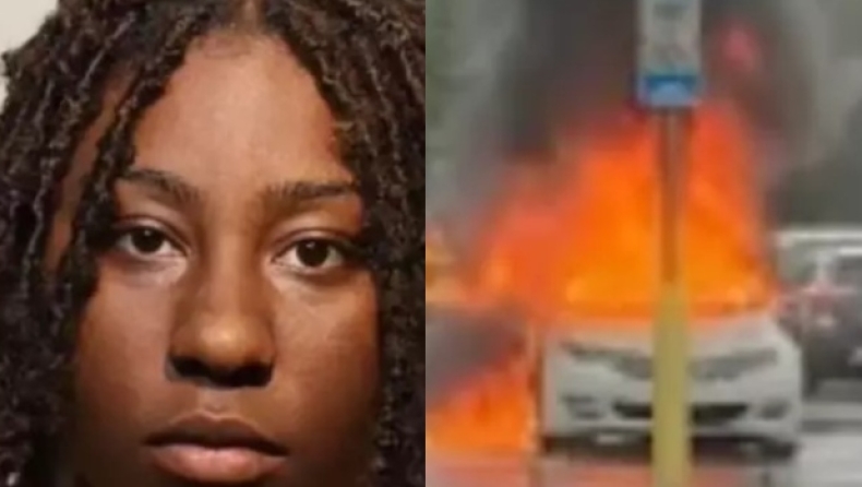 Μητέρα άφησε τα παιδιά της στο αμάξι για να κλέψει: Στιγμές αργότερα το αυτοκίνητο καλύφθηκε στις φλόγες (vid)