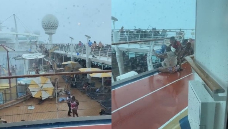 Φλόριντα: Η στιγμή που καταιγίδα «χτυπάει» κρουαζιερόπλοιο (vid)