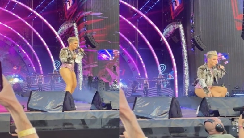 Θαυμάστρια της Pink πέταξε στη σκηνή τις στάχτες της μητέρας της (vid)