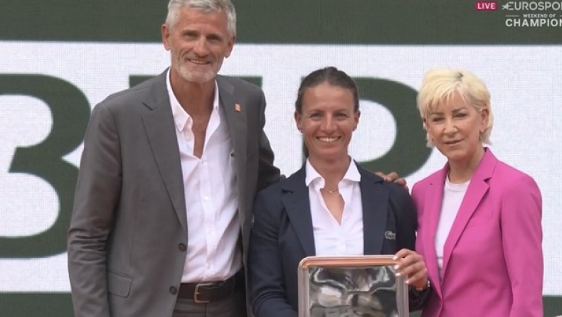 H Εύα Ασδεράκη με την Κρις Εβερτ