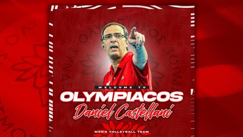 Ο Ο Ντανιέλ Καστελάνι είναι ο νέος προπονητής στην ανδρική ομάδα βόλεϊ του Ολυμπιακού.