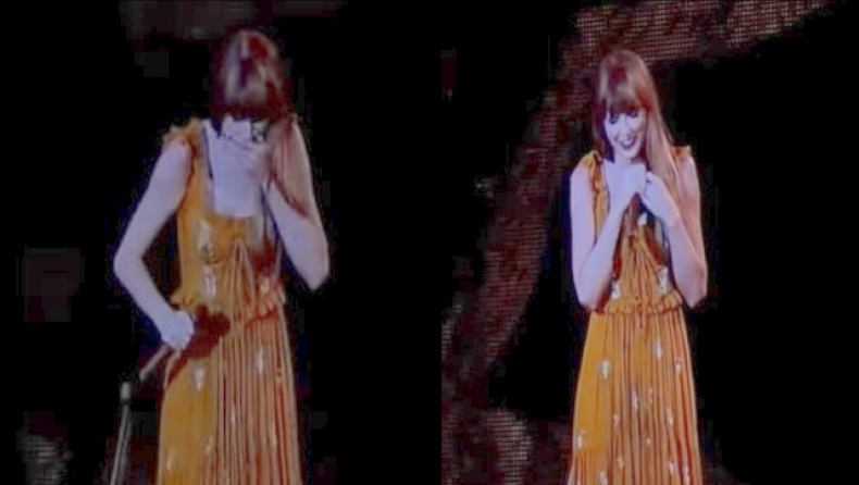 Η στιγμή που η τραγουδίστρια Taylor Swift κατάπιε έντομο σε συναυλία της (vid)
