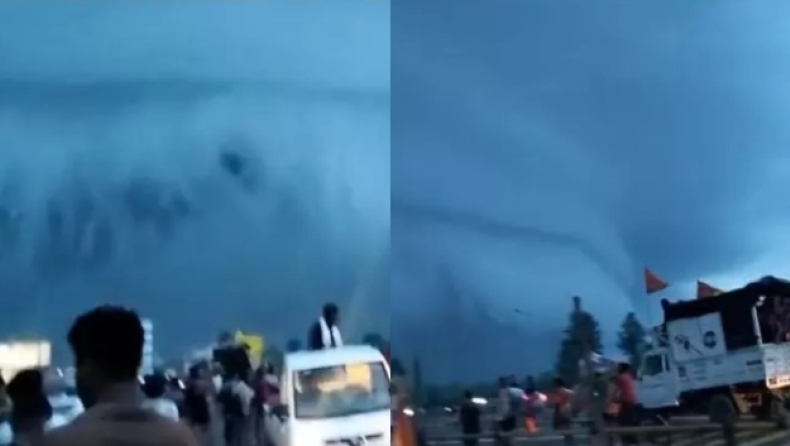 Στιγμές αποκάλυψης στην Ινδία: «Τσουνάμι» από σύννεφα έκρυψε μια ολόκληρη πόλη (vid)