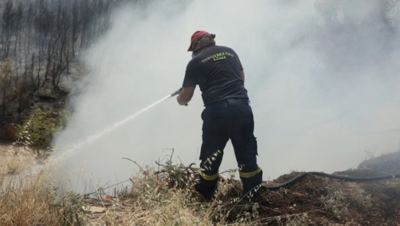 Φωτιά στον Μαραθώνα: Μήνυμα 112 για εκκένωση των οικισμών Παλιούρι και Ριζάρη