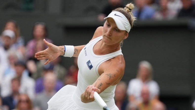  Η Μαρκέτα Βοντρούσοβα στον τελικό του Wimbledon