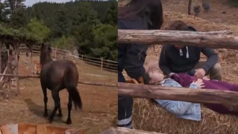 Σοβαρό ατύχημα διαγωνιζόμενης στη Φάρμα: Την χτύπησε άλογο (vid)