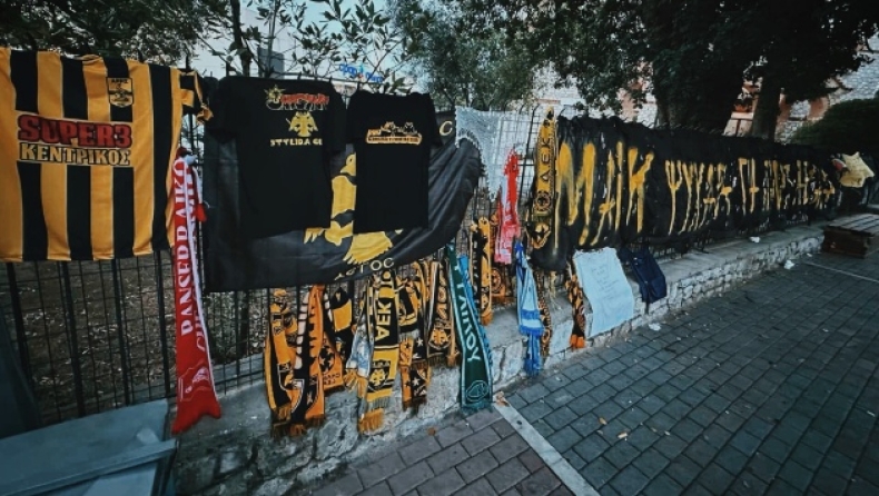 Άρης: Οπαδοί της ομάδας άφησαν μία φανέλα στο σημείο που δολοφονήθηκε ο Μιχάλης